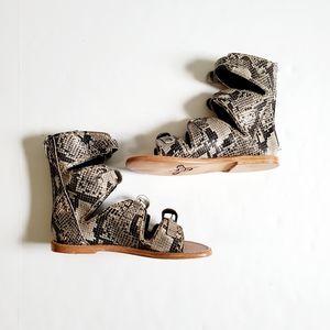 Freebird by Steven Snake Print Gladiator Sandals